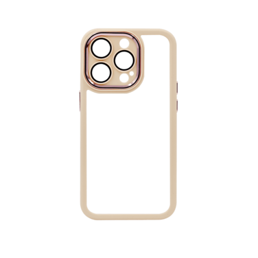 FASHION TRANSPARENT CASE WITH CAMERA PROTECTION RING IPHONE 14 PRO PINK