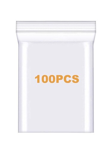 KASTWAVE 100 Count Quart Clear Reclosable Zip Plastic Poly Bags 9" X 12" with Heavy Duty Plastic Resealable Lock Seal Zipper Bags for Photo, Jewelry, Bakery, Treats, Party Favors