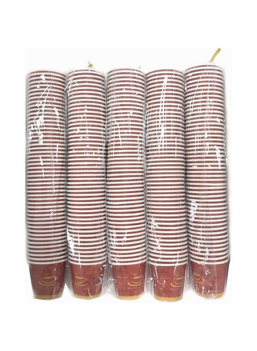 SAQOPACK 250-Piece Paper Kahwa Cups/Arabic Cawa Cups 2.5oz(5 SETTS-Very Small Cups)-Alsaqer Disposable Paper Cup for Black Tea and Turkish Cofee-Multicolours