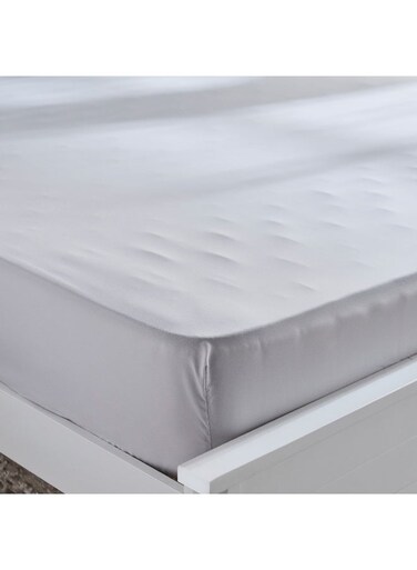 Box Derby Solid Microfiber Double Fitted Sheet - 140x200+25 cm