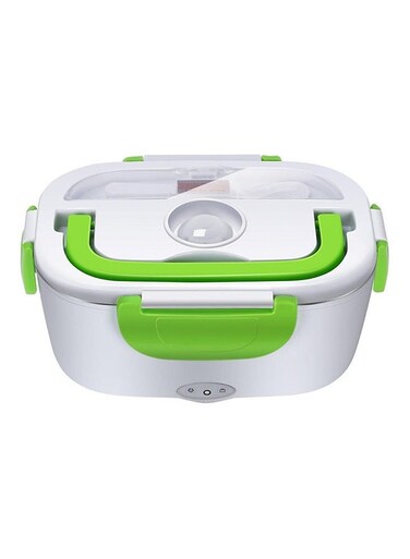 Electric Insulated Lunch Box Green 22x15x10centimeter