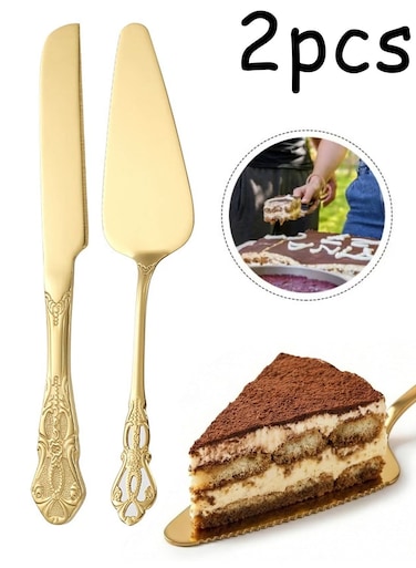 Serving Set Wedding Cake Knife and Server Set with Forks Cake Cutting Utensils Stainless Steel Cake Cutter Serrated Cake Knife Professional Dessert Server for Cake Cheese Pie Pizza