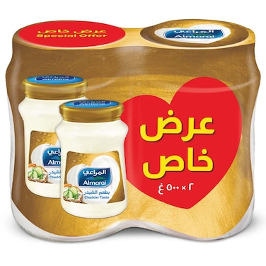 Almarai Cheddar Cheese Spread, 500g Pack of 2