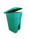 Garbage Trash Can with Centre Pedal, High Density Polyethylene (HDPE) Heavy-Duty Plastic Bins (GREEN, 45 Liters)