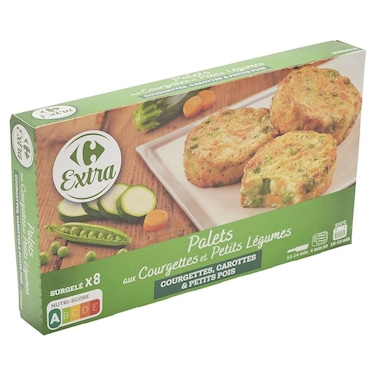 Carrefour Extra Courgette and Mixed Vegetable Patties, 300g