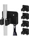 Holder Wall Mount, Screw Drilling &amp; No Drill Sturdy Heavy Duty Stainless Steel Wall Mounted, Broom Organizer Wall Mount with Hooks Hanger, Wall Holder for Bathroom, Garage, Kitchen, Garden