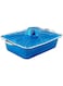 Falcon Blue Rect. Aluminum Container with Lid (33.5 x 21cm)-10 piece