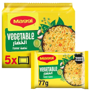 نستله ماغي نودلز بالخضروات في دقيقتين 77 غرام حزمة من 5