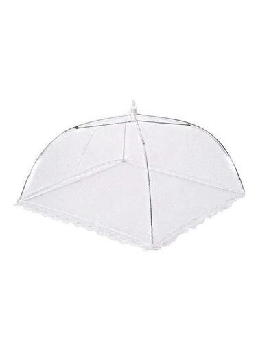 Square Foldable Mesh Food Cover White 12inch