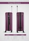 Cabin Size Lightweight ABS Hardside Spinner Luggage Trolley -20 Inch   Carrying 10KG 4 Wheel Hardshell Suitcase-Purple