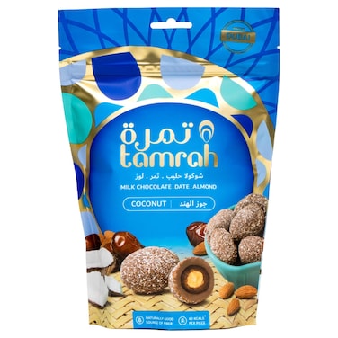 Tamrah Coconut Chocolate Covered Date and Almond, 100g