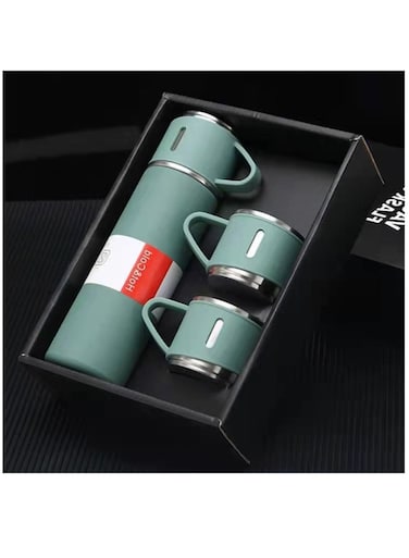 Double Layer Stainless Steel Vacuum Insulation Coffee Tumbler Travel Mug Business Trip Water Bottle Green
