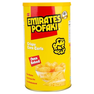 NFI Emirates Pofaki Oven Baked Crispy Corn Curls, 80g