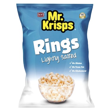 ان في اي  ميستر كريسبس حلقات مملحة قليلاً، 80 غرام