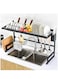 2-Tier Over The Sink Dish Drying Rack, Kitchen Large Dish Drying Rack Over The Sink, Suitable for Most Sinks, Effective Dish Drying, Kitchen Drying Rack