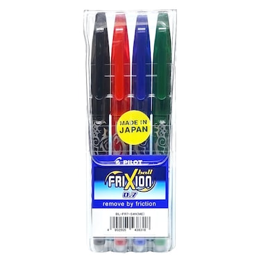 بايلوت فريكسيون قلم جاف قابل للمسح 0.7 ملم 4 قطع