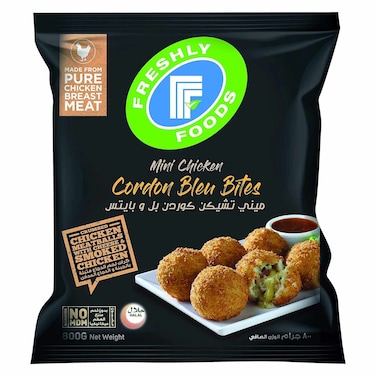 Freshly Foods Mini Chicken Cordon Bleu Bites Meat Balls, 800g