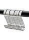 YourGift 20 Pack Flat S Hooks Stainless Steel 3" S Shaped Hanging Hooks for Kitchen, Bathroom, Bedroom and Office (Medium)