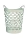 VIO Plastic Laundry Bin, Multi-Purpose Flexible Laundry Storage Basket Hamper, Light Weight and Durable Large Dirty Clothes Organizer Basket with Handles 40 Litres (White New)