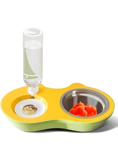 cat Bowls and Small Dog Bowls: 3-in-1 Food-Grade Silicone Slow Feeder, Stainless Steel Cat Bowl, and Automatic Water Dispenser Set