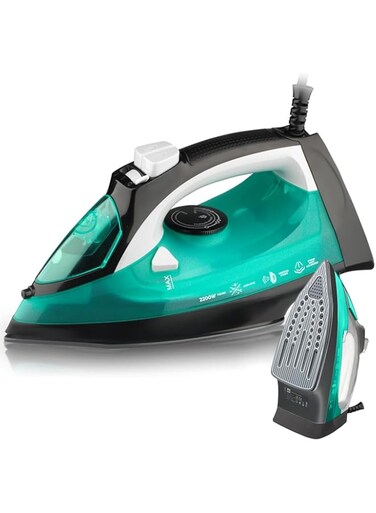 Terripets Steam Iron Electric Clothing Iron Heavy Duty Iron 2200-Watts Steam Iron Small Size for Home Travel