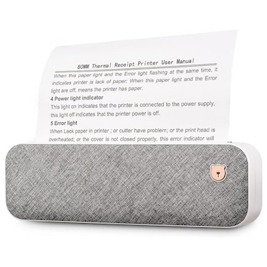 Portable Mini A4 Thermal Printer, Compact Wireless Receipt &amp; Document Printer for Home, Office &amp; Travel