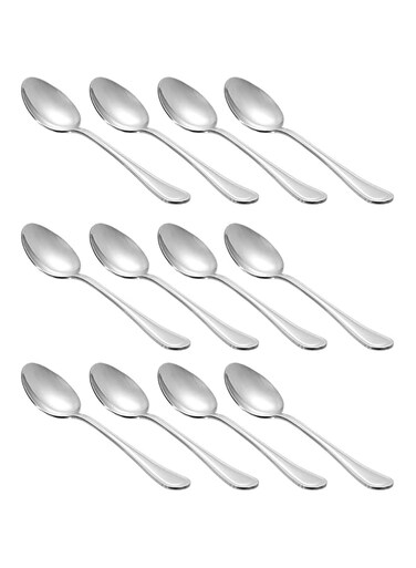 WNK Windsor Table Spoon Set - 12 Pieces,Silver