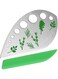 Stripper, Green 9 holes Stainless Steel Kitchen Herbs Leaf Stripping Tool, Metal Herb Peeler for Kale, Collard Greens, Thyme, Basil, Rosemary Stripper