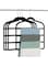 SWIUKPHE Velvet Pant Hangers Space Saving Non Slip Velvet Hangers, 4 Pack Black Velvet Hangers Multi Layer Clothes Hangers Closet Organizer for Pants Jeans Trousers Scarf