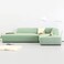 Karnak Mont 3 Seater L-Shape Velvet Sofa - Laurel Green