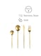 Stainless Steel Dinnerware Fork,Spoon And Knife Cutlery Set Gold