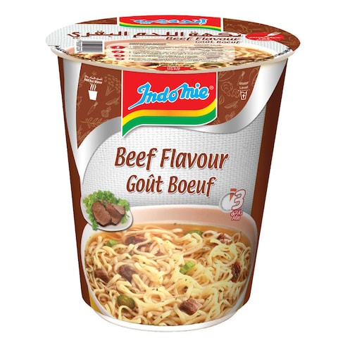Indomie Instant Noodles, Halal Certified, Beef Flavour Cup 60g