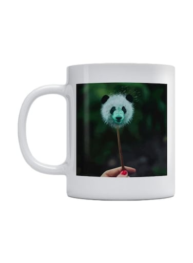 Panda Printed Mug Green/White/Black