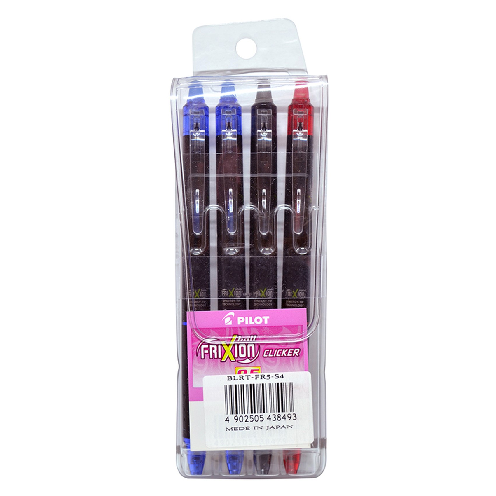 Pilot Frixion Clicker Erasable Colour Retractable Ball Pen 4 PCS