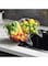 2PCS Transparent Multi-Functional Drainage Basket Fruit &amp; Vegetable washing Bowl Food Drainer Drainage Basket with Funnel Plastic Kitchen Drainer Bowl