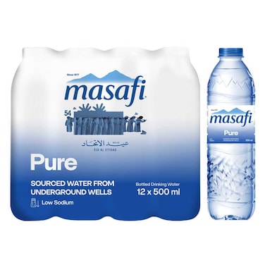 مسافي  مياه شرب نقية  500 ملل حزمة من 12