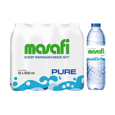 مسافي  مياه شرب نقية  500 ملل حزمة من 12