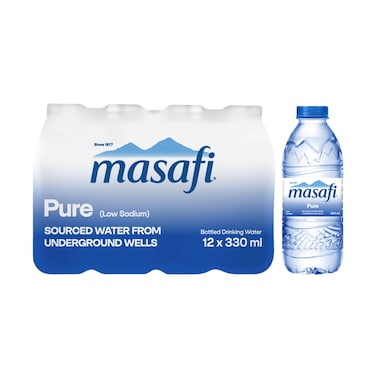 Masafi Pure Drinking Water 330ml Pack of 12