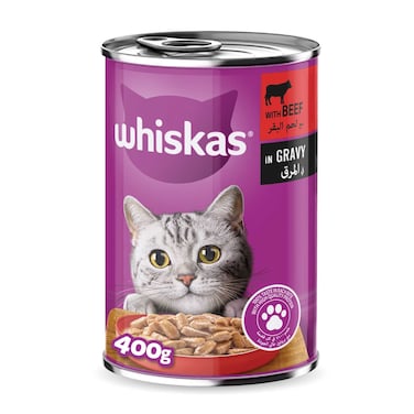 Whiskas Beef in Gravy Can Cat Food, 400g