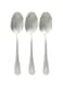 Vague Lino Stainless Steel Serving Spoon 3-Pieces Set Silver 13-810P