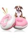 BIGTHREE Dog Donut Chew Toy, Donut Chew Toy That Makes Noise, Teething Toys Indestructible, Suitable for Interactive Toys with Dogs When Bored, Can be Used Indoors and Outdoors.