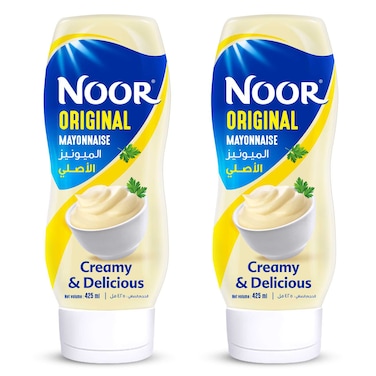 Noor Original Mayonnaise, 425ml Pack of 2