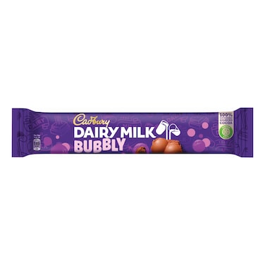 Cadbury Dairy Milk Bubbly Chocolate Bar, 28g