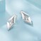 S925 Sterling Silver Platinum-Plated Triangle Geometric Ear Stud Quadrangular Earrings(SCE1835)