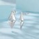 S925 Sterling Silver Platinum-Plated Triangle Geometric Ear Stud Quadrangular Earrings(SCE1835)