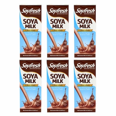 Soyfresh Chocolate Soya Milk, 250ml Pack of 6