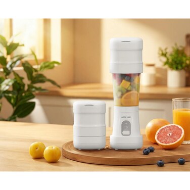 Green Lion 500ml Collapsible Portable Juicer - 70W, 22000 RPM Motor Blender (White)