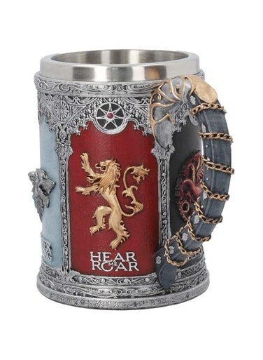 BTS-UAE Game of Thrones House Stark Mug The Seven Kingdoms Goblet Stainless Steel 3D Coffee Mug Drinkware Cup (C)