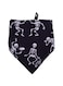 Skeletons Halloween Pet drool scarves, dog scarves, pet supplies (Black, L)