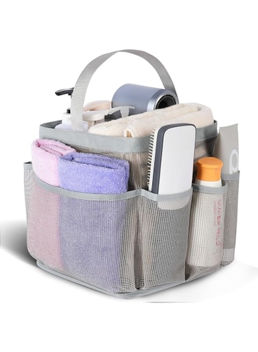 EUDELE Mesh Shower Caddy Portable for College Dorm Room Essentials,Portable Shower Caddy Dorm with 8-Pocket Large Capacity,Shower Bag for Beach,Swimming,Gym,Travel essentials